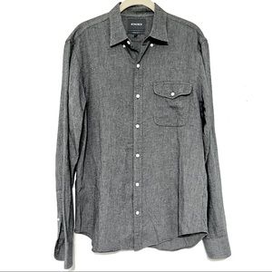 Bonobos Dark Heather Grey Tailored Slim Fit Button Down Shirt